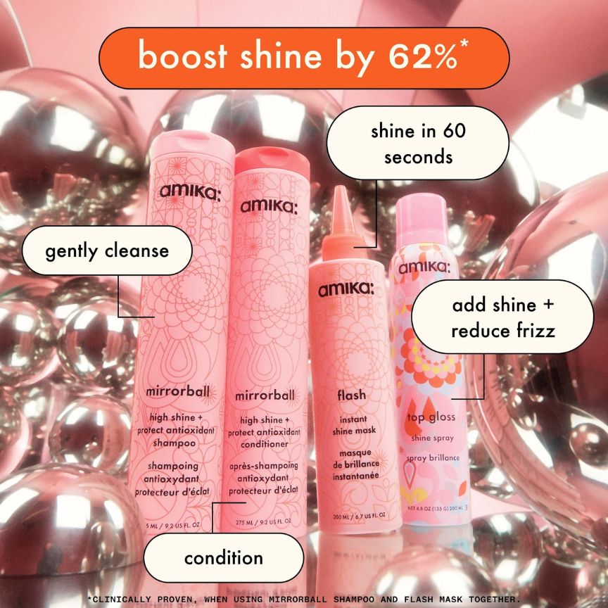 Amika Mirrorball Shampoo 275ML - Shine Range
