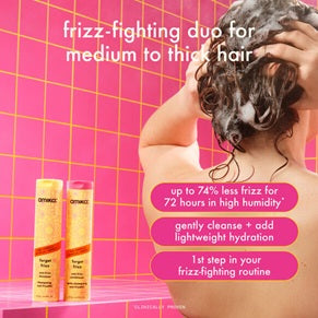 Amika Forget Frizz shampoo and conditioner duo for medium to thick hair