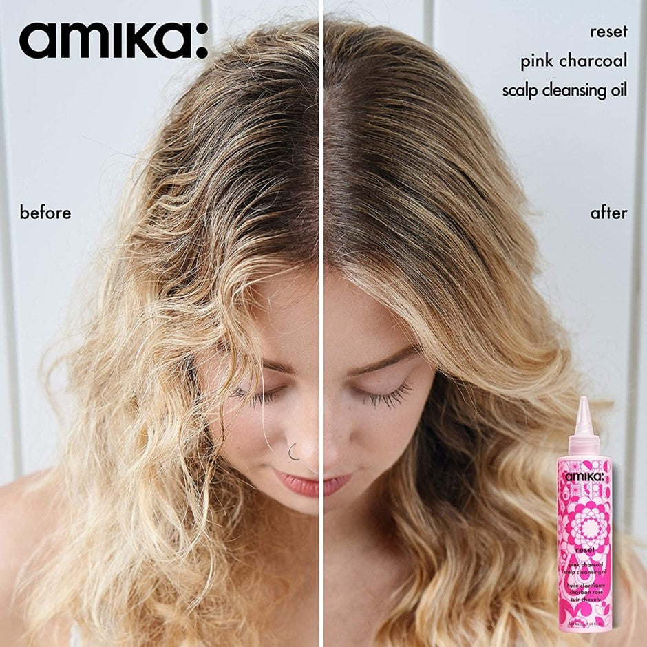 Amika Reset Pink Charcoal Scalp Cleansing Oil 200ml