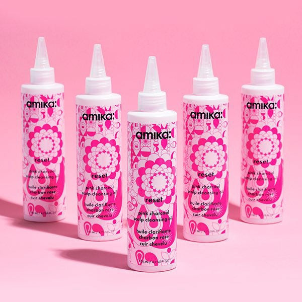 Amika Reset Pink Charcoal Scalp Cleansing Oil 200ml