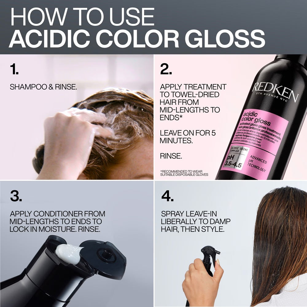 How to use the Redken Acidic Colour Gloss system in four steps
