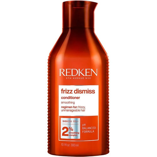 Redken Frizz Dismiss Conditioner 300ml orange bottle for frizzy hair