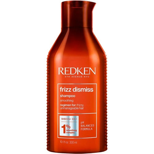 Redken Frizz Dismiss Shampoo 300ml orange bottle for frizzy hair