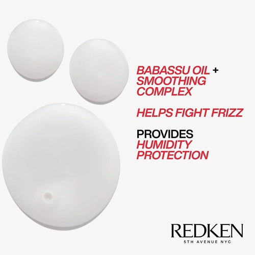 Redken Frizz Dismiss Shampoo drops with babassu oil for humidity protection