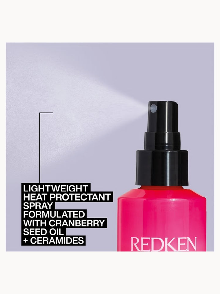Redken Thermal Spray misting lightweight heat protection with ceramides