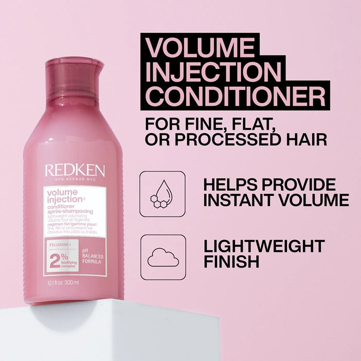 Redken Volume Injection Conditioner for fine, flat or processed hair: instant volume, lightweight