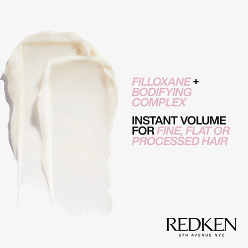 Swatch of Redken Volume Injection Conditioner with filloxane