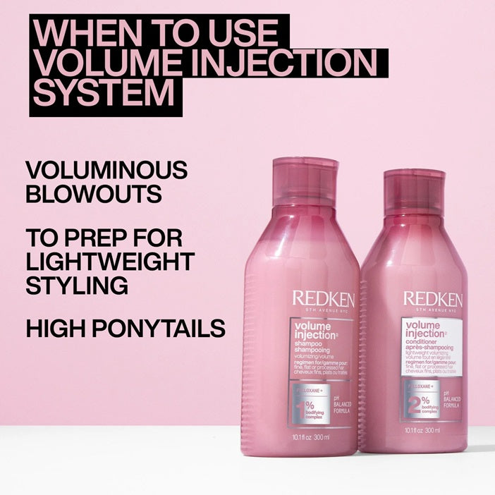 Redken Volume Injection shampoo and conditioner for voluminous blowouts